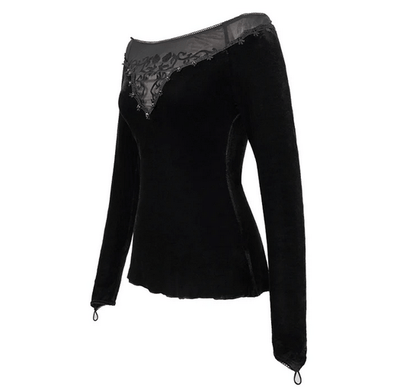 Black Rose Velvet Top