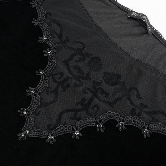 Black Rose Velvet Top