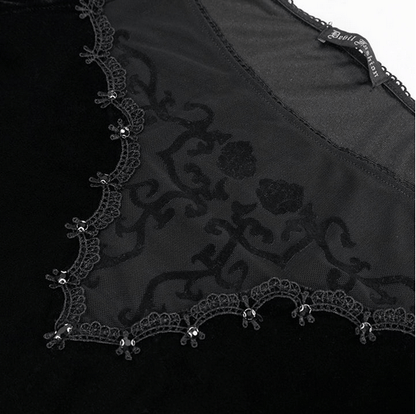 Black Rose Velvet Top