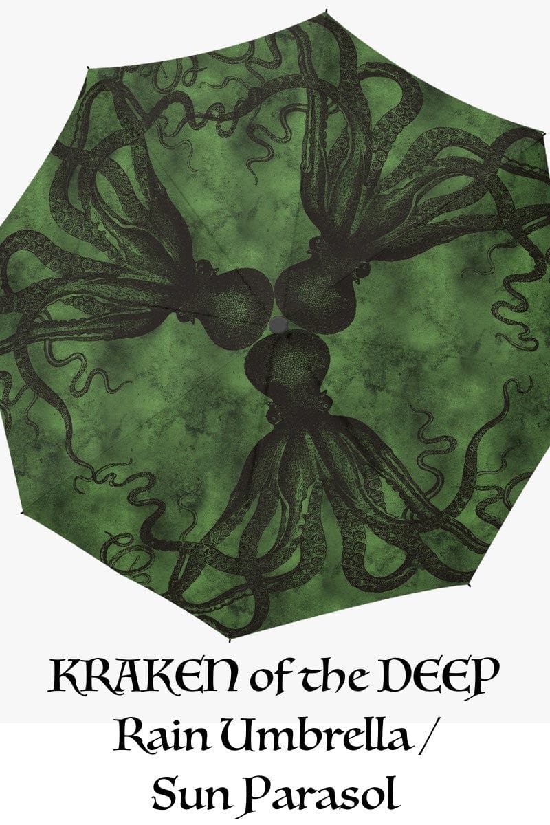 Kraken Cthulhu green umbrella at Gallery Serpentine 1