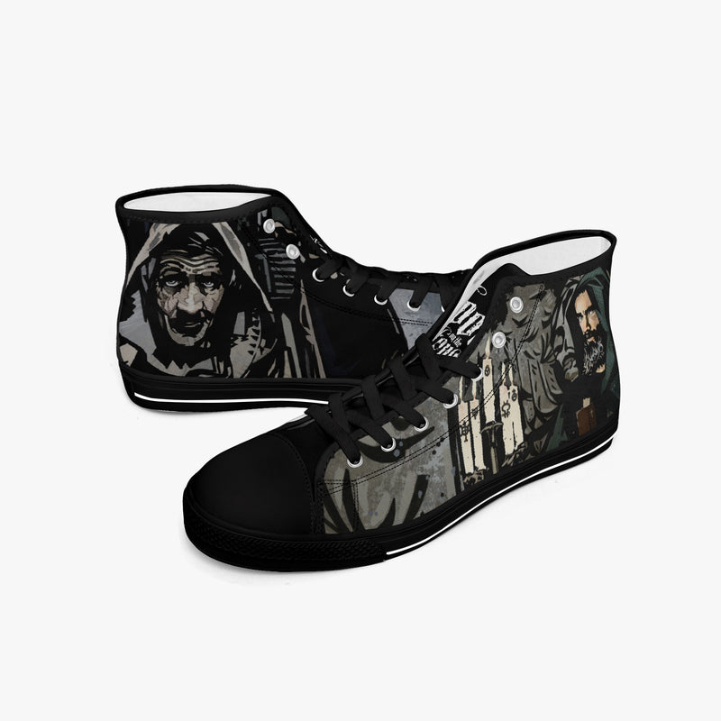 black sole retro skater sneakers for blood on the clocktower board gamers Ta-Al 6