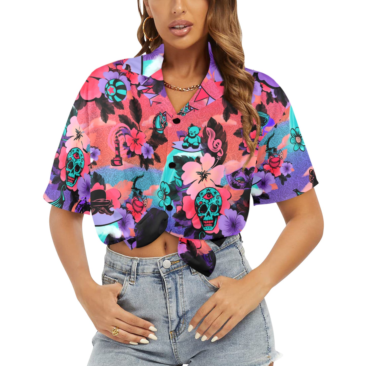 Clocktower Cruise Women's Hawaiian shirt, USA Shipping only