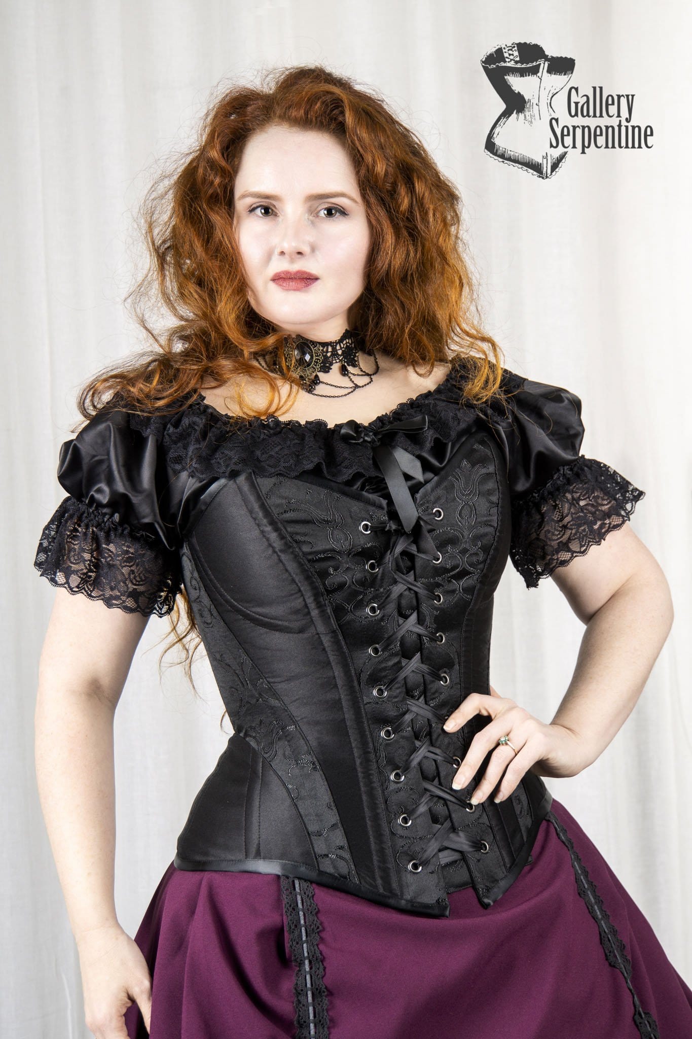new corset style from Gallery Serpentine featuring front lacing and cups
