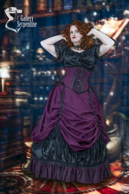 Burgundy Beauty Corset Gown, made to measure