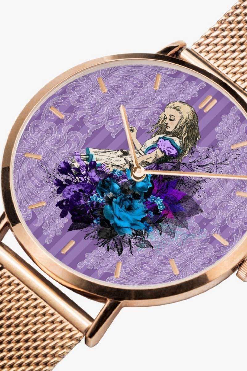 Purple Alice in Wonderland Watch