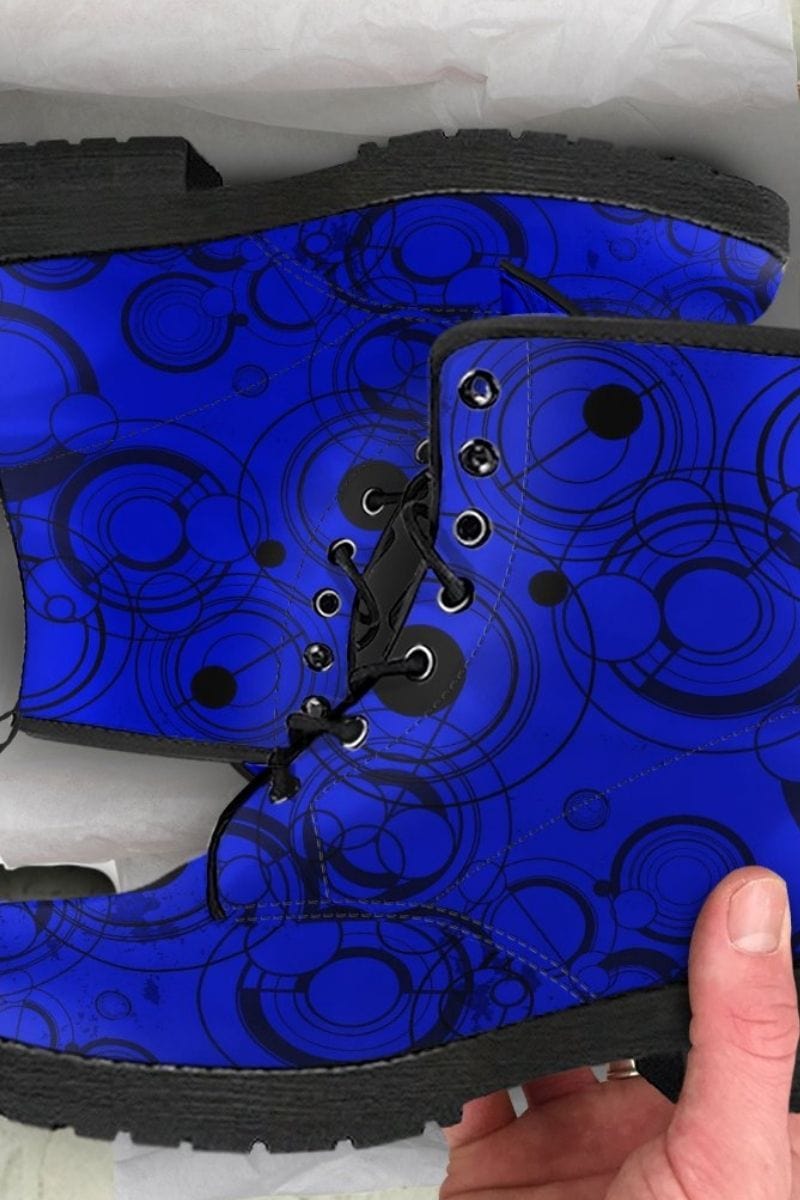 Blue Gallifrey, Vegan Women's Boots, FREE Shipping
