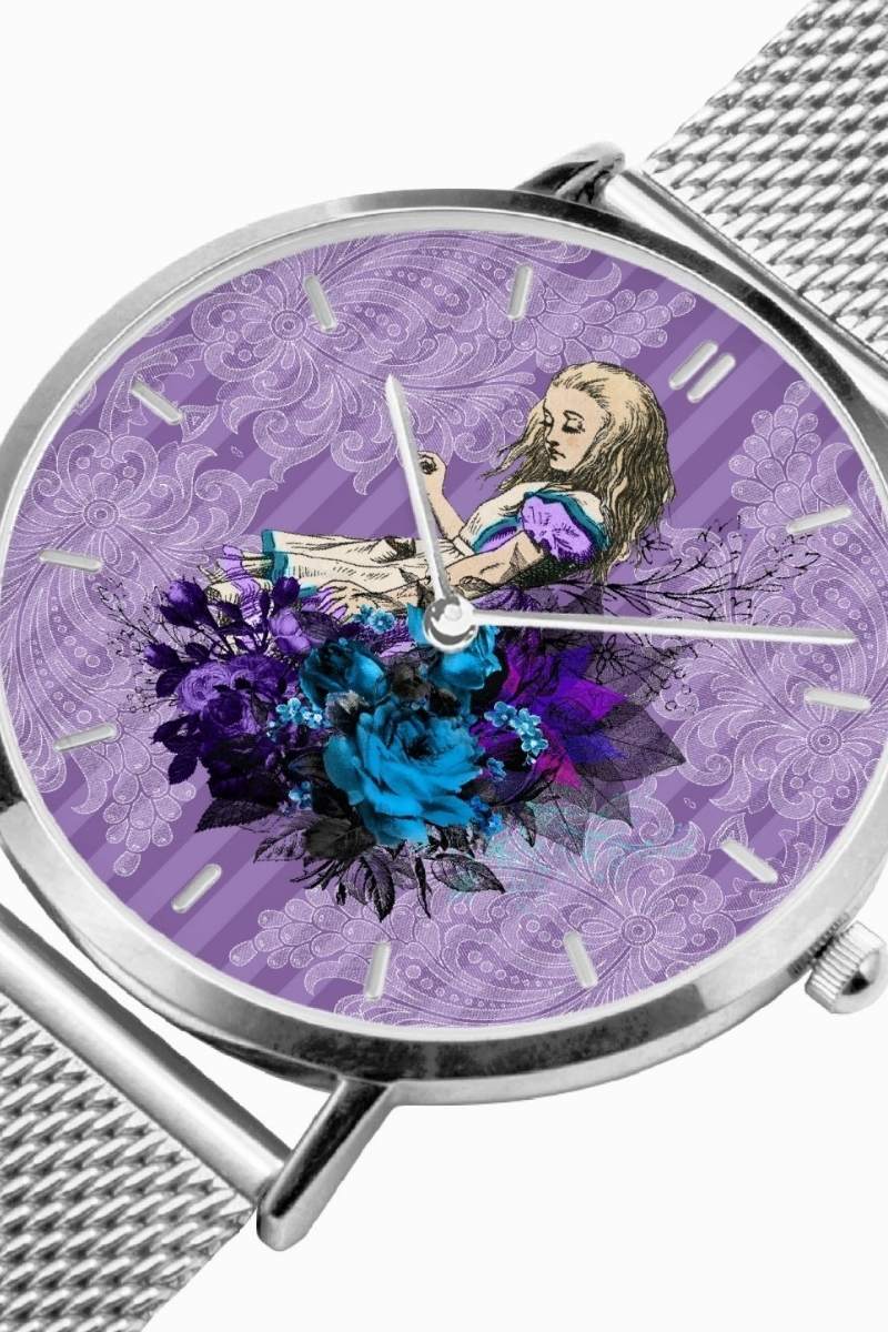 Purple Alice in Wonderland Watch