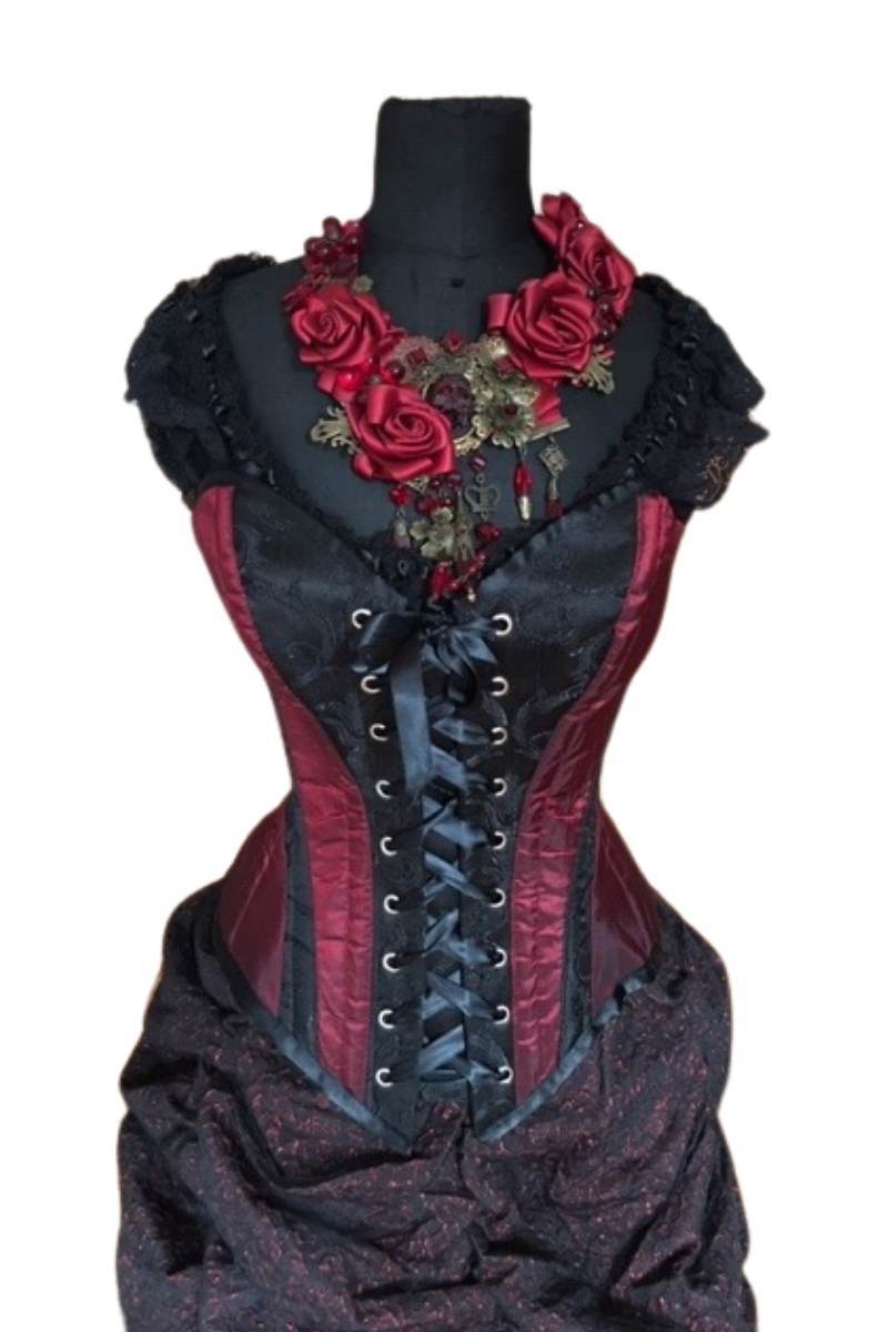 ruby turn of the century front and back lacing australian made corset available in custom sizing