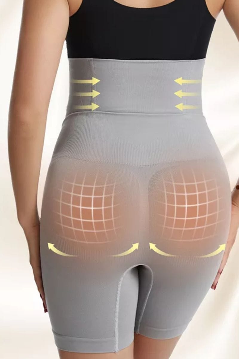 back of the high waisted tummy control shaper shorts showing butt lift