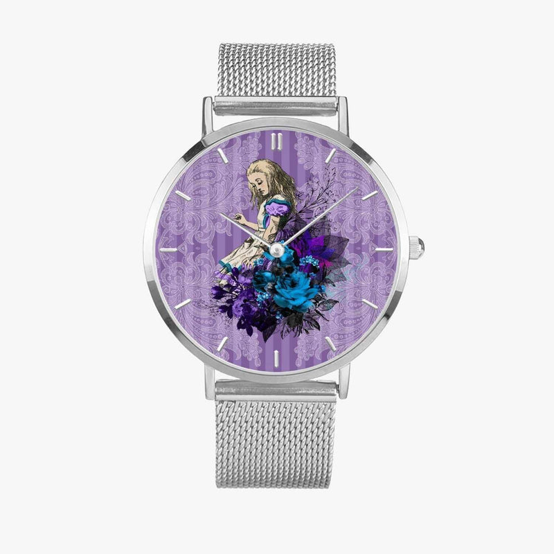 Purple Alice in Wonderland Watch