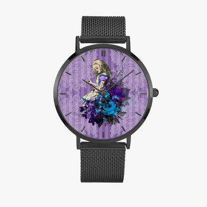 Purple Alice in Wonderland Watch