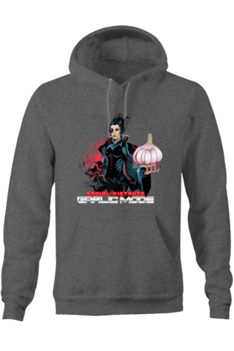 asphalt marle social distance garlic mode AS stencil hoodie front view