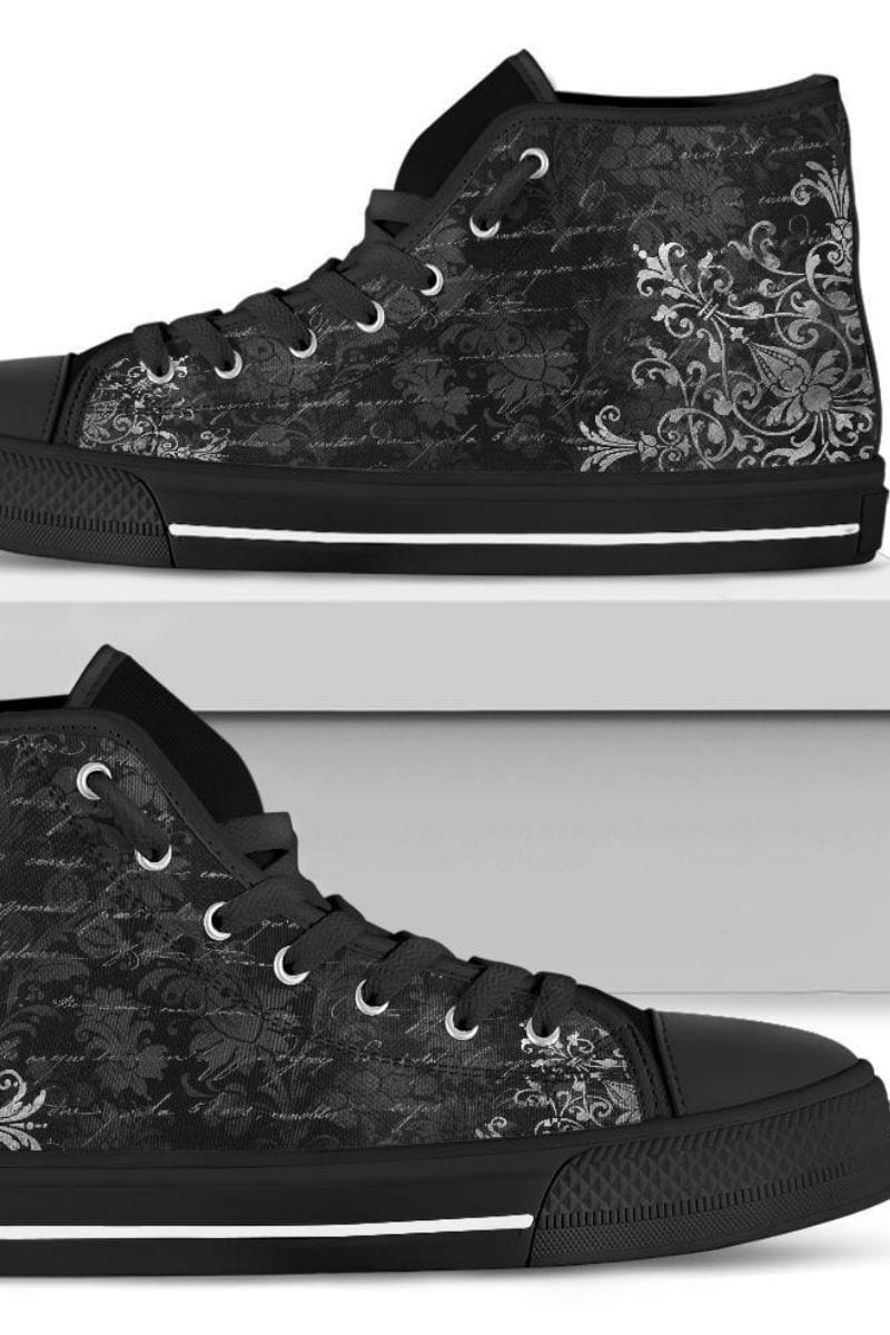 gothic ghost writer womens high top sneakers 3