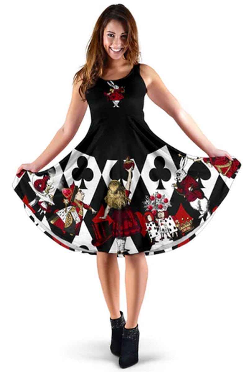 A-LINE GATHERED PANEL DRESS SERPENTINE DREAMS