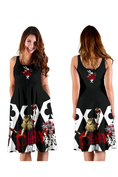 Queen of Hearts Alice in Wonderland Dress - Alice Dress with Pockets