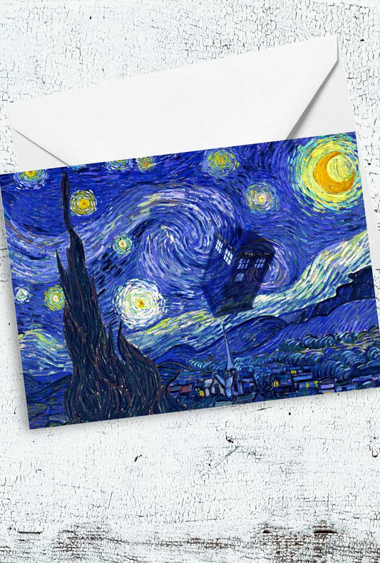 Van Gogh and The DOCTOR  Card - Instant download Printable Card