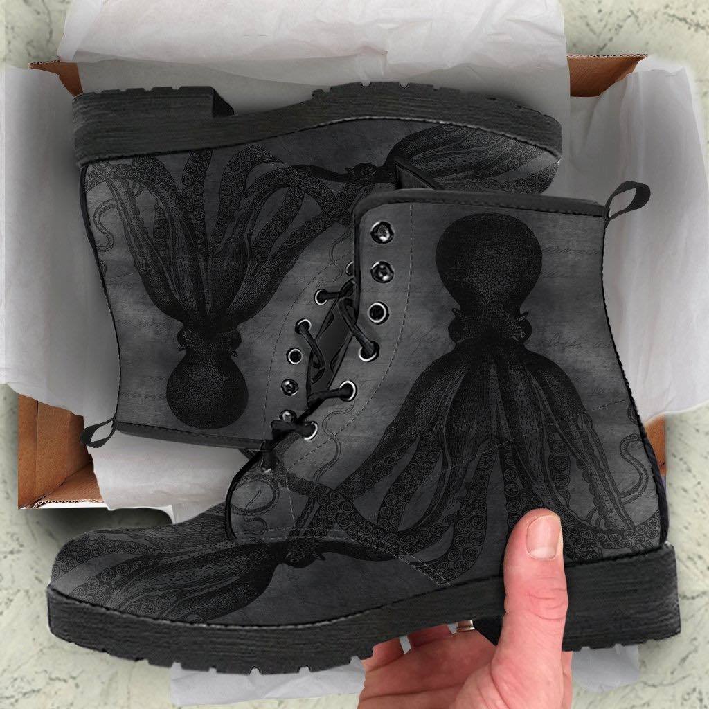 unboxing of the Straight Up Kraken Cthulu boots at Gallery Serpentine