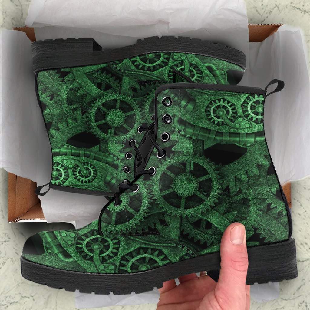 unboxing the green steampunk alien antique spaceship cogs and gears boots
