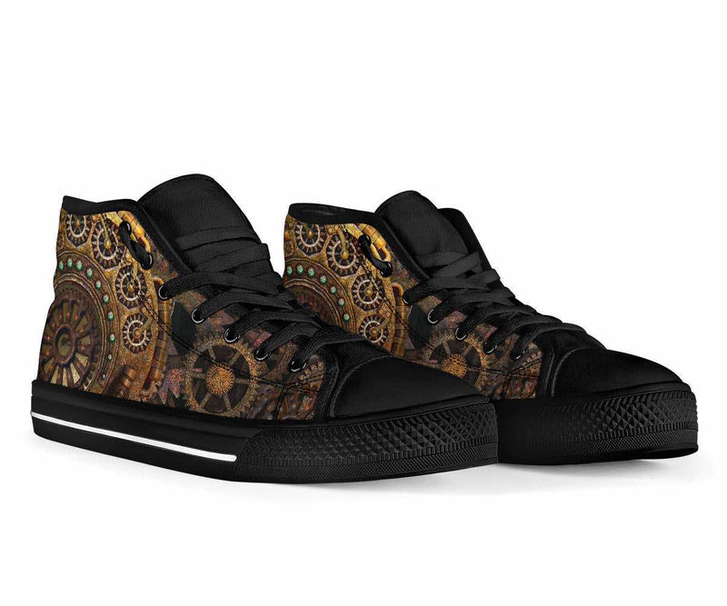 front view of the steampunk sneakers