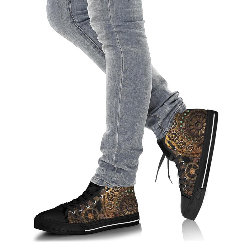 steampunk walking in comfortable steampunk cog print sneakers