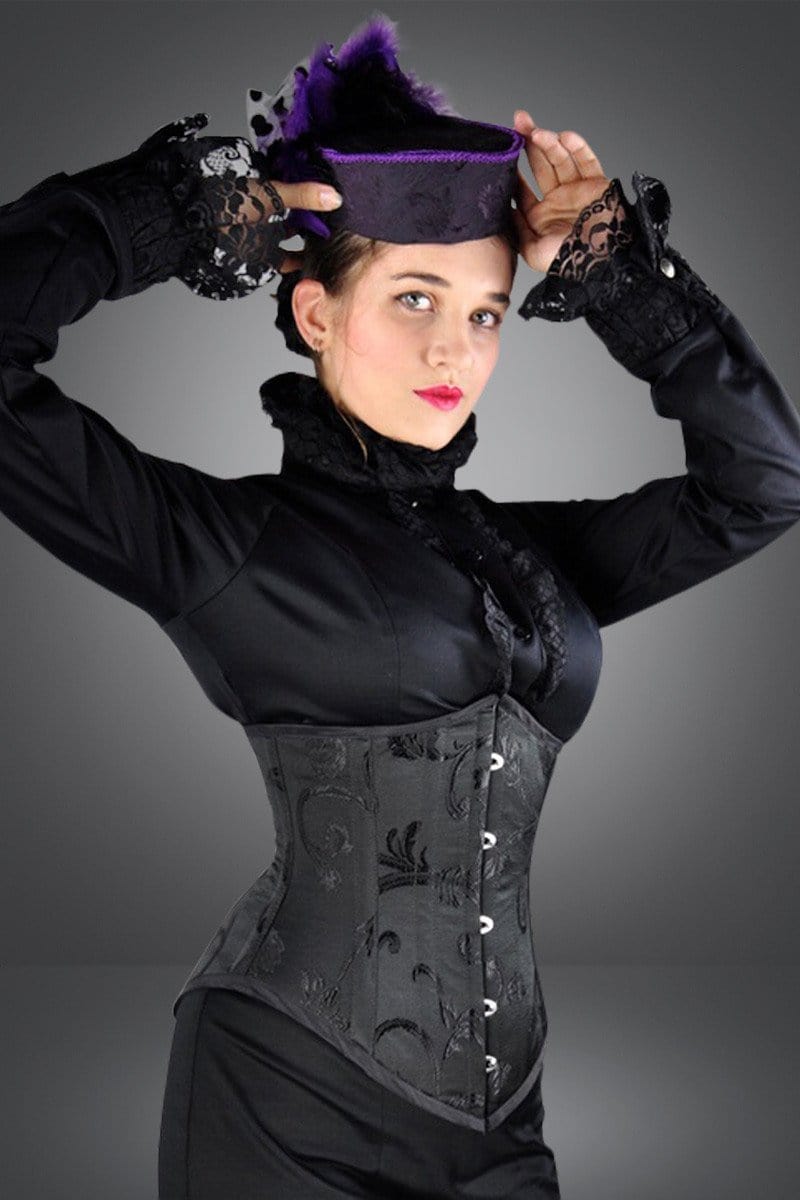 steel boned under bust corset made in sydney, cinch your waist by 3 - 5"
