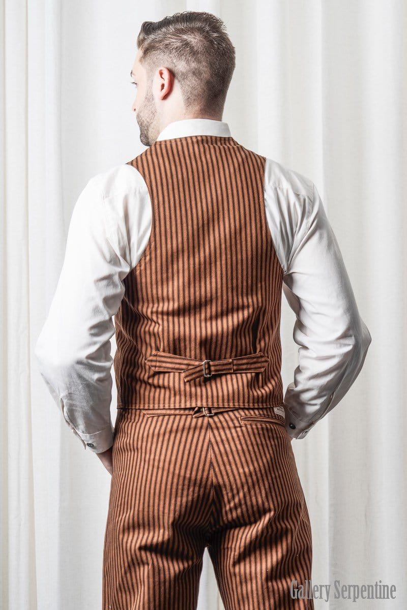 close up of the back of the Tan Outlaw Vest