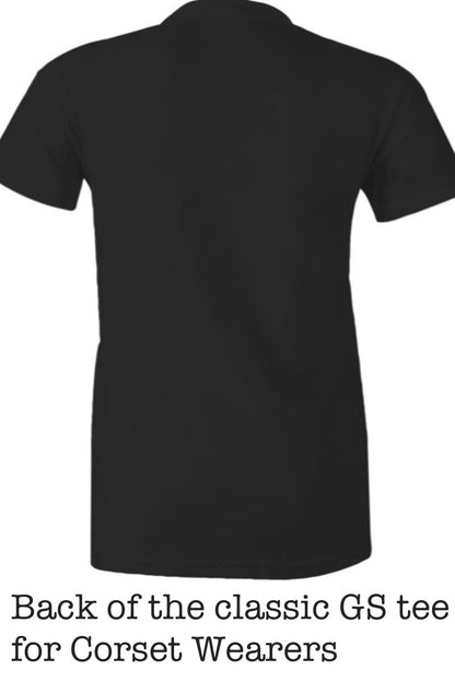 back of the black Sportage tshirt for women