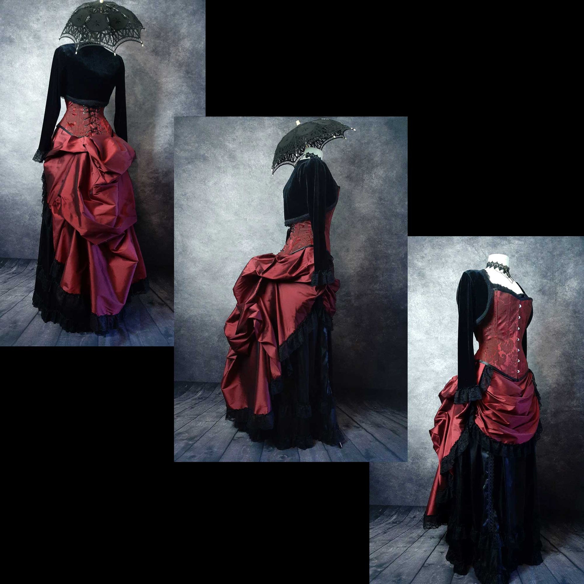 3 photo lay up of the new Venus Over bust corset made in Australia