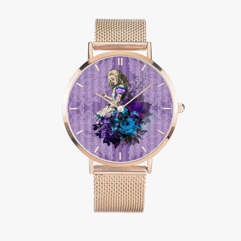 Purple Alice in Wonderland Watch