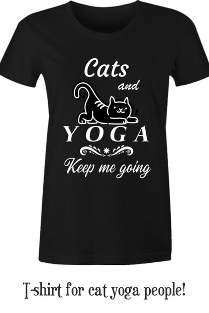 t-shirt for cat yoga people