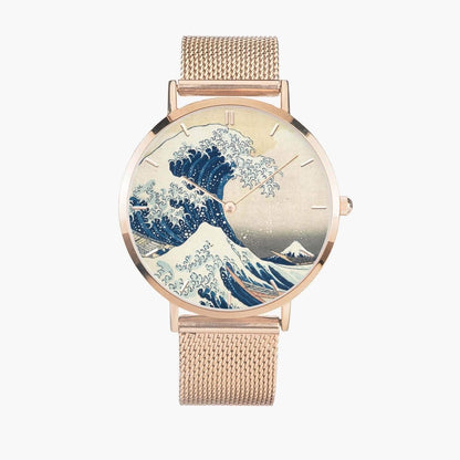 Rose Gold colour in The Great Wave watch from Gallery Serpentine