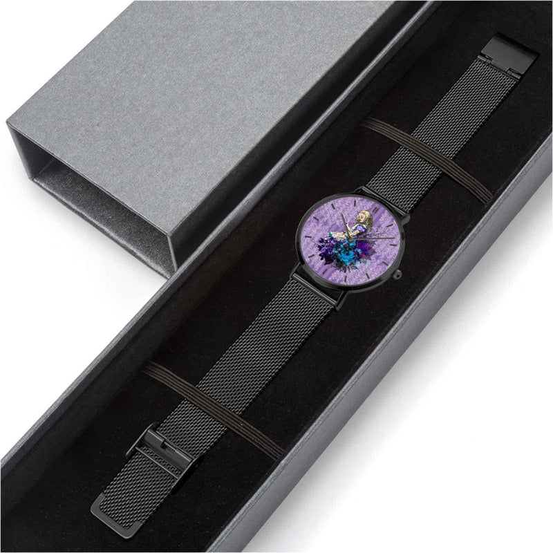 Purple Alice in Wonderland Watch