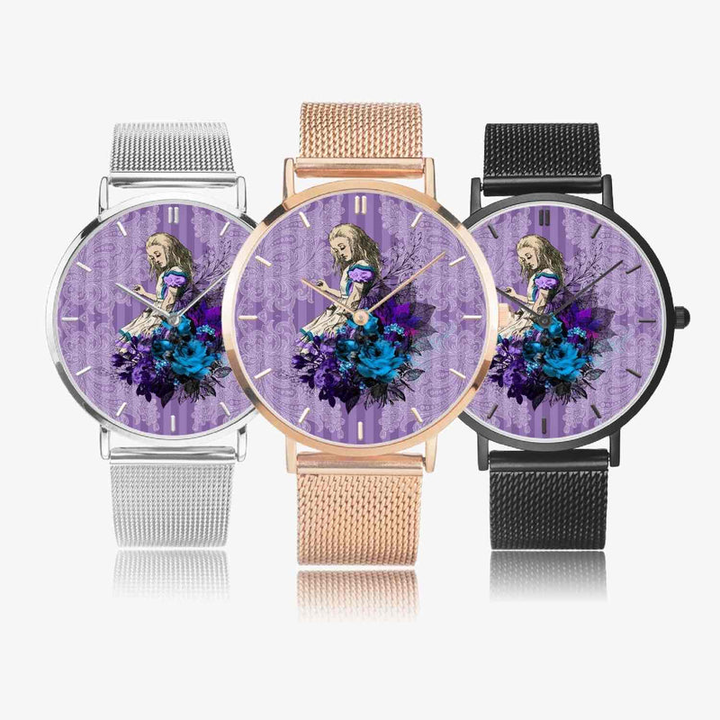 Purple Alice in Wonderland Watch