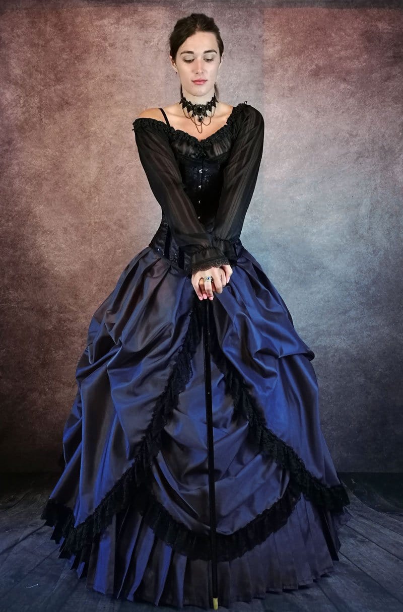 Blue Majestica Palace Gown, corset gown