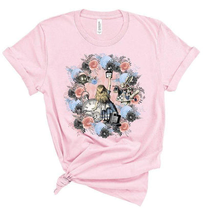 pink Bella + Canvas Alice in Wonderland Drink Me t-shirt at Gallery Serpentine