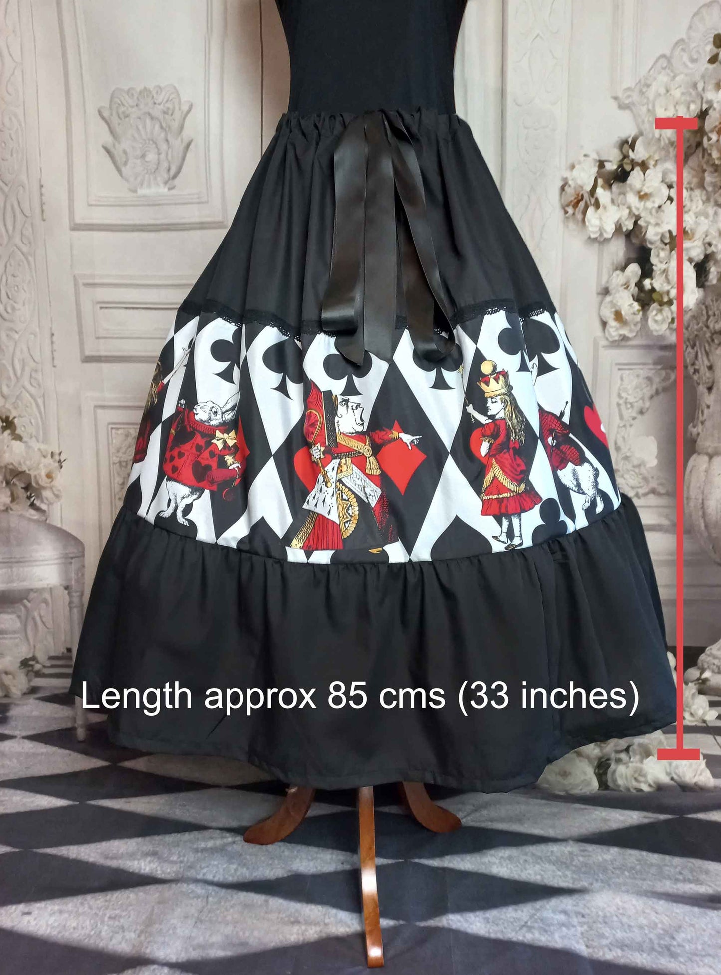 Queen of Hearts Alice Tea Length Skirt
