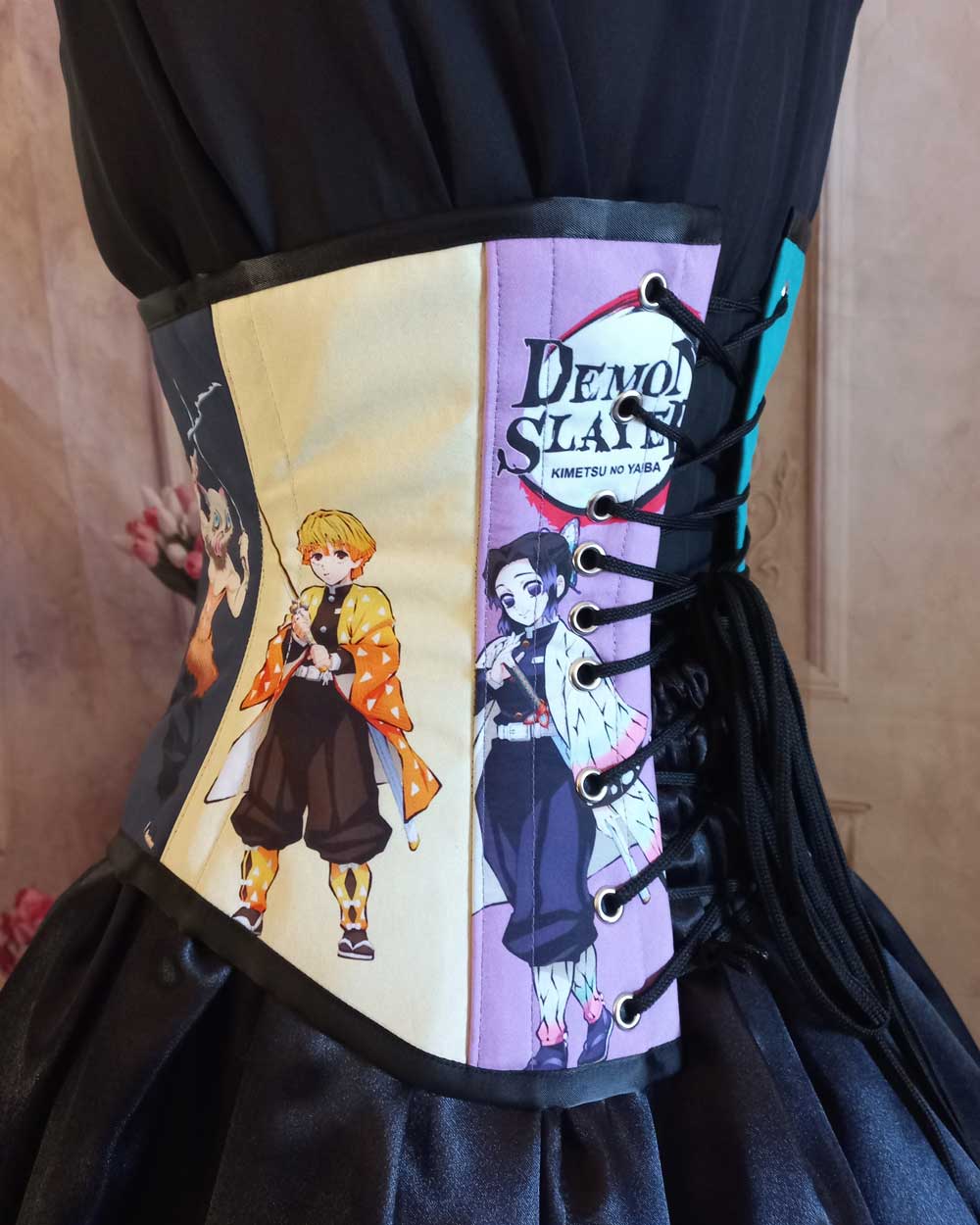 side back view 2 of the Demon Slayer corset