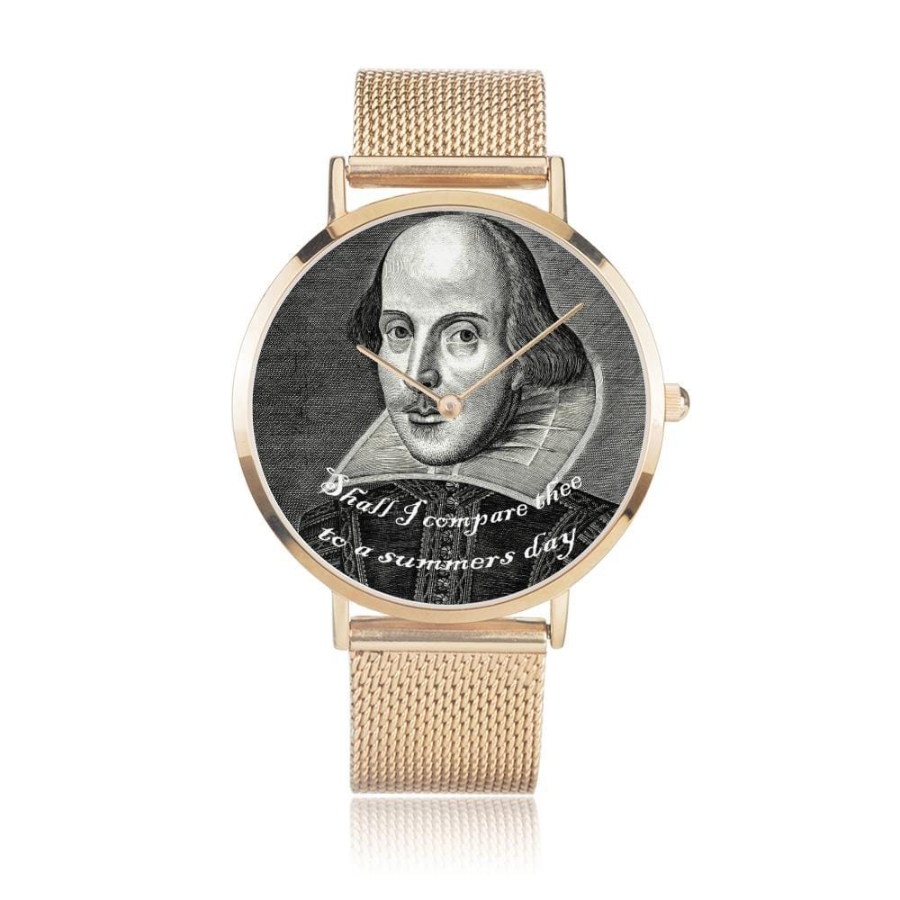 gold version of the shakespeare printed digital watch high quality comes in 3 sizes and 3 colours