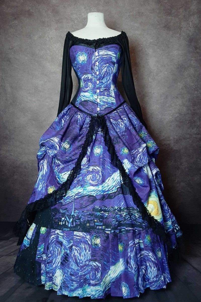 starry night custom sized corset gown at gallery serpentine