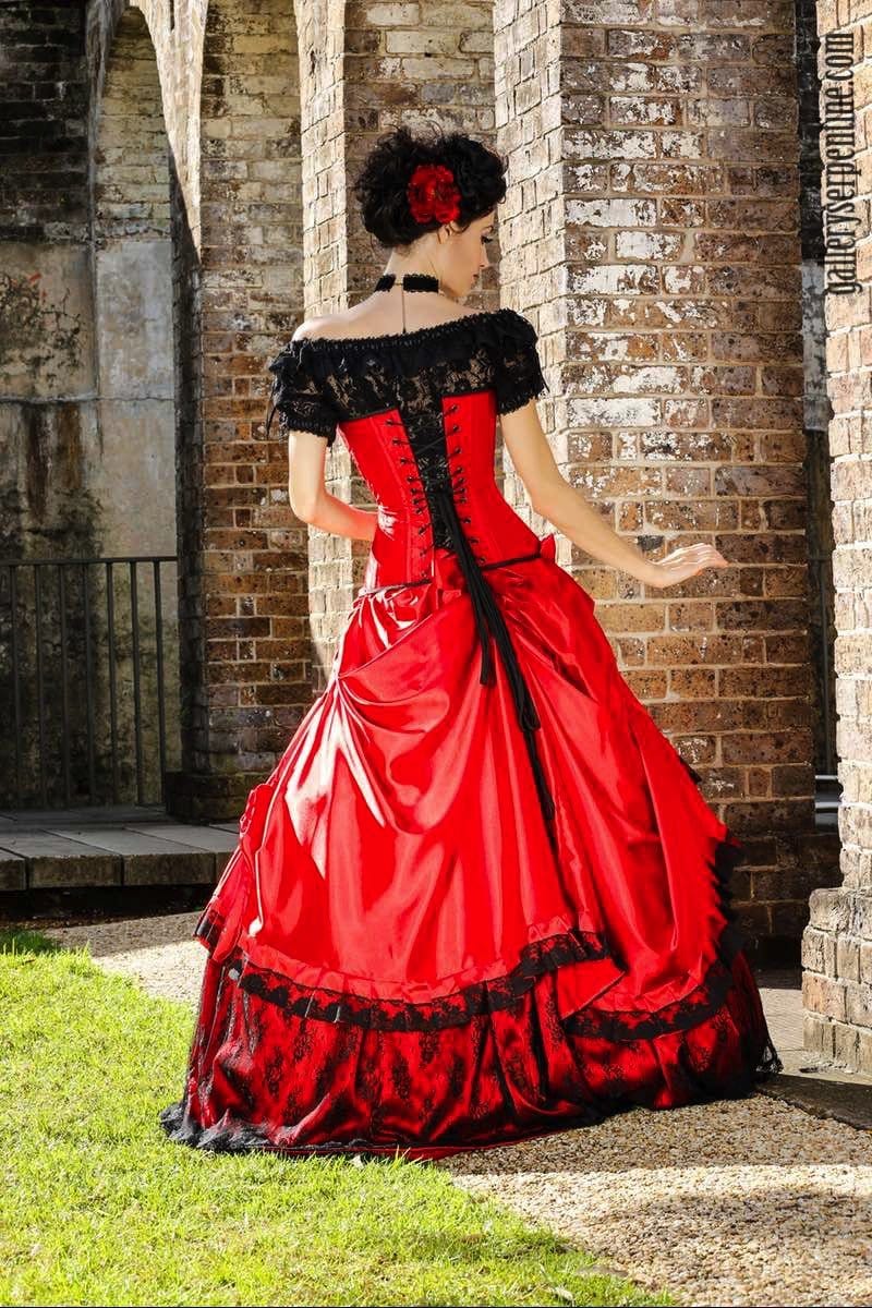 Red gothic ball clearance gown